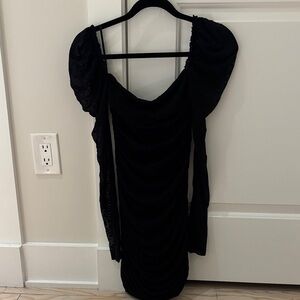 Elegant Mesh Black Dress